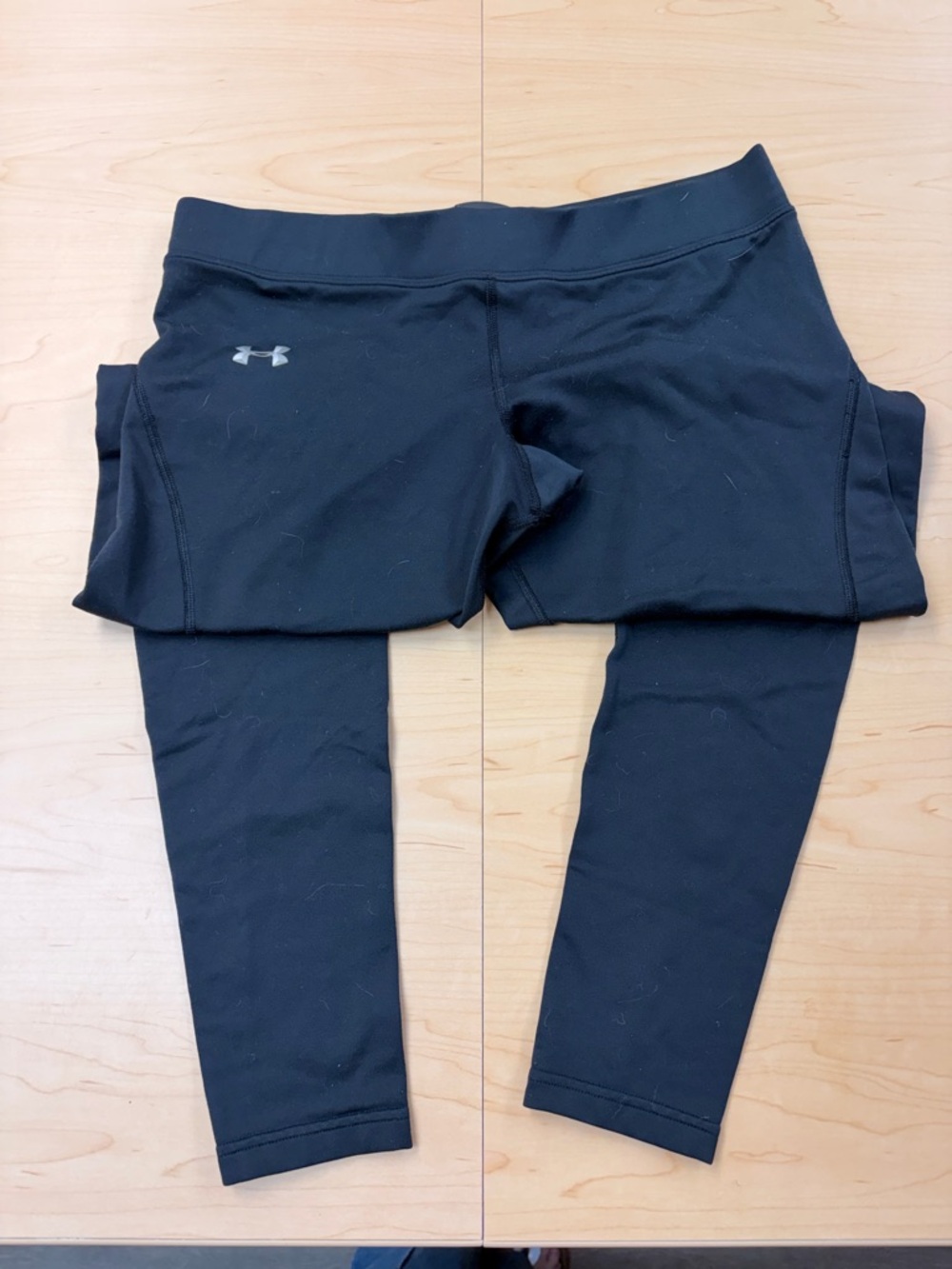 Under Armour Black Girls' Compression Leggings with Built-In Shorts
